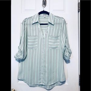 Mint Pin Stripe Express Portofino Shirt